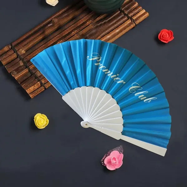 Folding Hand Fan With Durable Plastic Handle