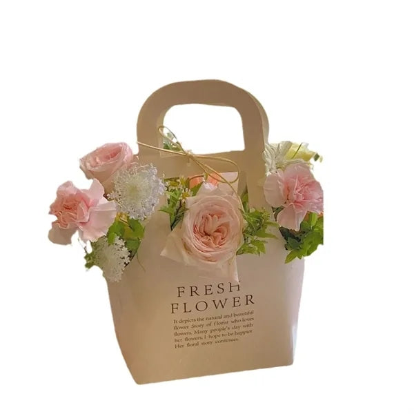Kraft Paper Bouquet Gift Tote Bag with Handle