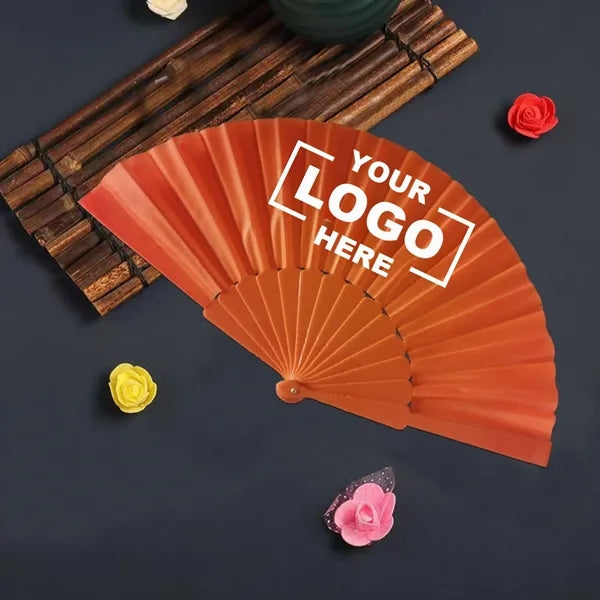 Folding Hand Fan With Durable Plastic Handle