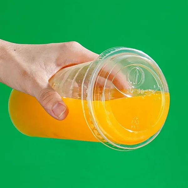 12/16/24oz Frosted Disposable Plastic Cup With Lid