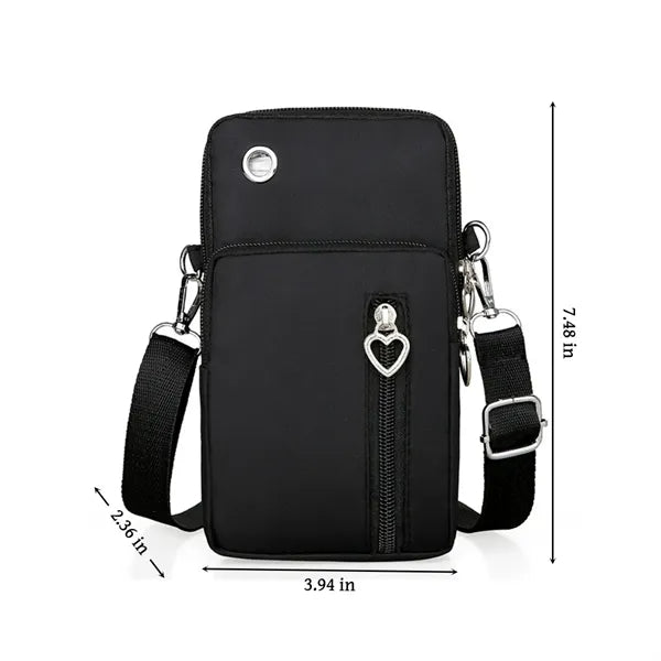 Cross-body wrist motion arm bag