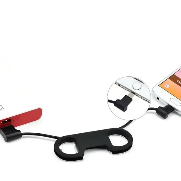 Multifuctional Phone Charging Cable/Keychain Bottle Opener