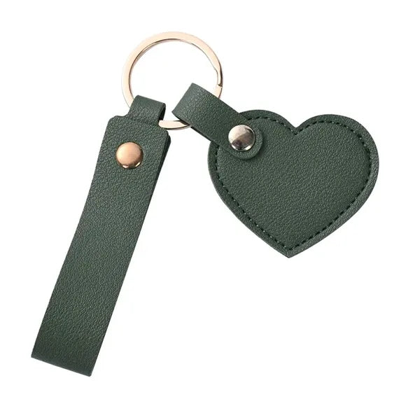 Heart Pu Leather Keychain
