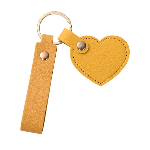 Heart Pu Leather Keychain