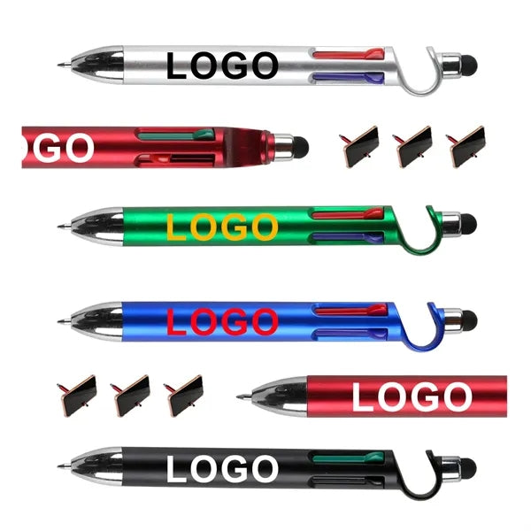 4-In-1 Multifunctional Phone Stand Stylus Ballpoint Pen