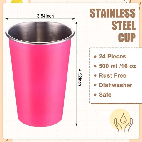 16oz 304 Stainless Steel Stackable Water Cups