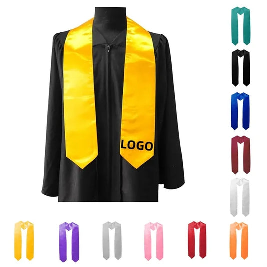 Solid-Color Graduation Veremonial Stole