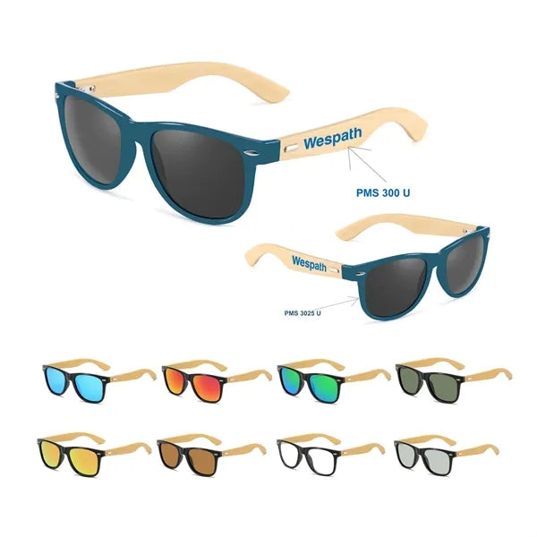 Bamboo Polarized Retro UV Protected Unisex Sunglasses