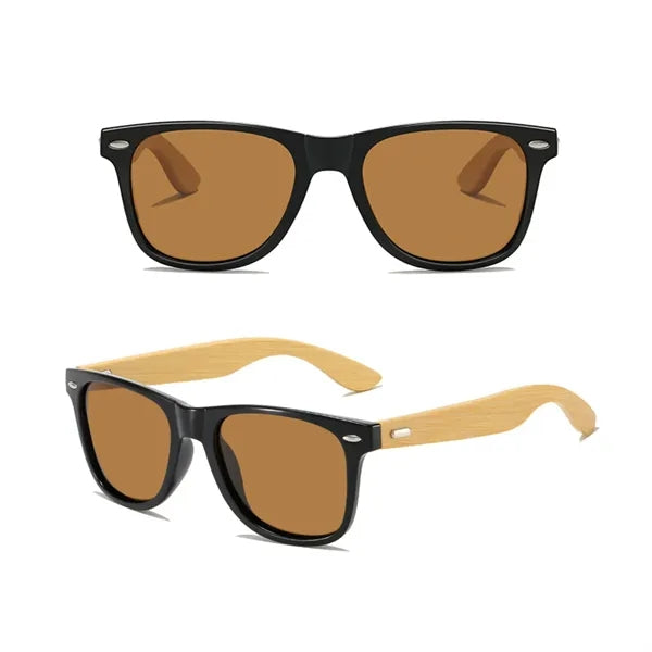 Bamboo Polarized Retro UV Protected Unisex Sunglasses