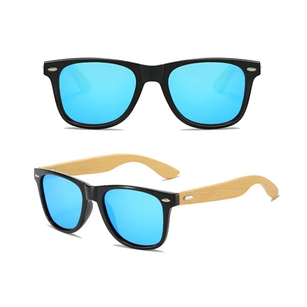 Bamboo Polarized Retro UV Protected Unisex Sunglasses