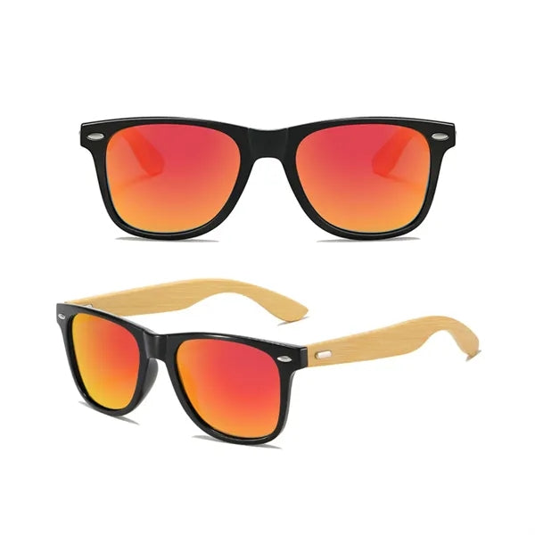 Bamboo Polarized Retro UV Protected Unisex Sunglasses