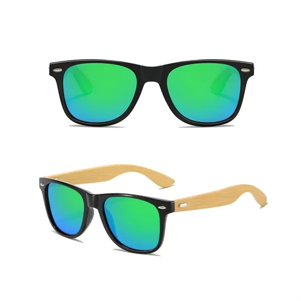 Bamboo Polarized Retro UV Protected Unisex Sunglasses