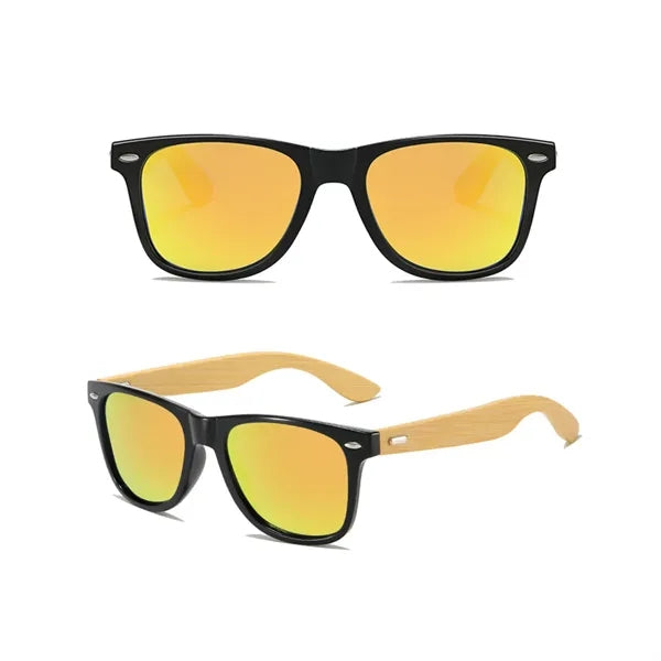 Bamboo Polarized Retro UV Protected Unisex Sunglasses