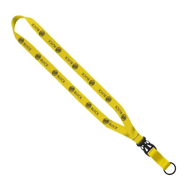 Multi-Color Polyester Lanyard with Slide Buckle Release & Sp