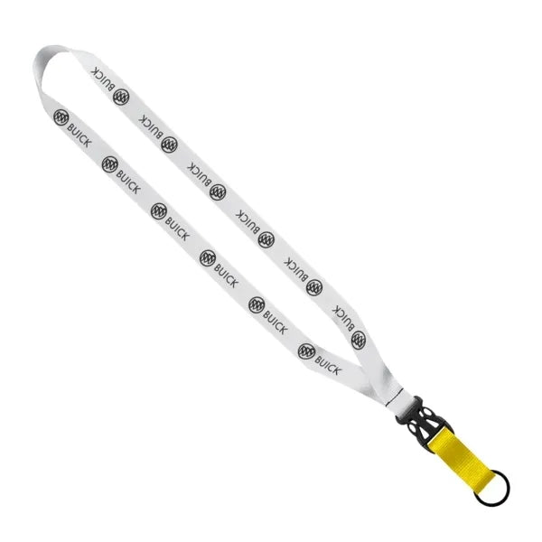 Multi-Color Polyester Lanyard with Slide Buckle Release & Sp