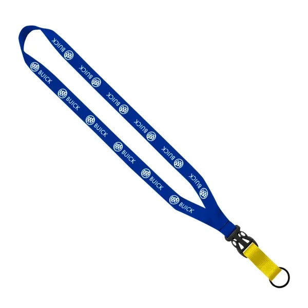 Multi-Color Polyester Lanyard with Slide Buckle Release & Sp