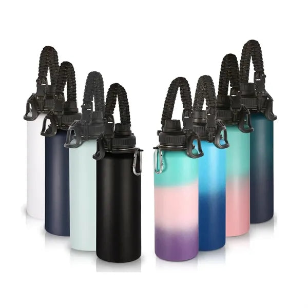 40oz Vacuum Stainless Steel Water Bottle With Shoulder Strap