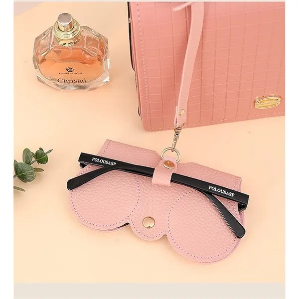 Portable PU Glasses Bag With Lanyard Free Shipping