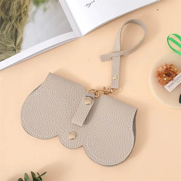 Portable PU Glasses Bag With Lanyard Free Shipping