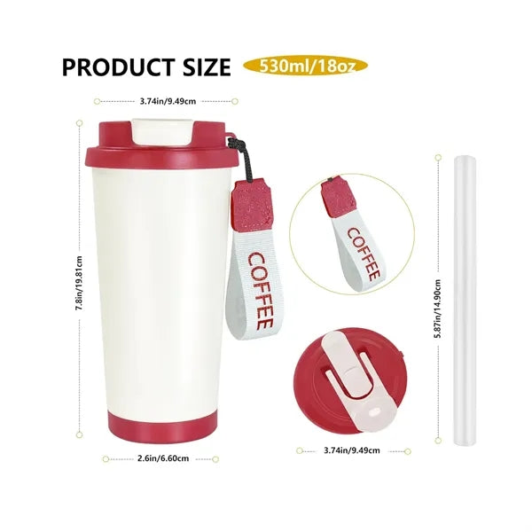 18oz Coffee Travel Mug Stainless Steel Insulated Cup