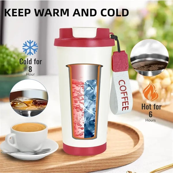 18oz Coffee Travel Mug Stainless Steel Insulated Cup