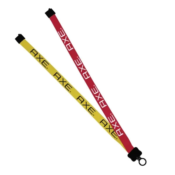 3/4" Polyester Multicolor Lanyard w/ O-Ring