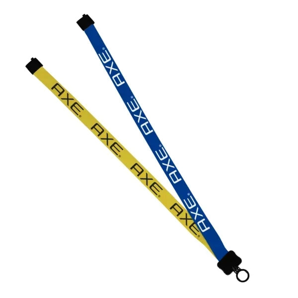 3/4" Polyester Multicolor Lanyard w/ O-Ring