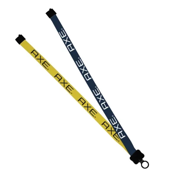 3/4" Polyester Multicolor Lanyard w/ O-Ring