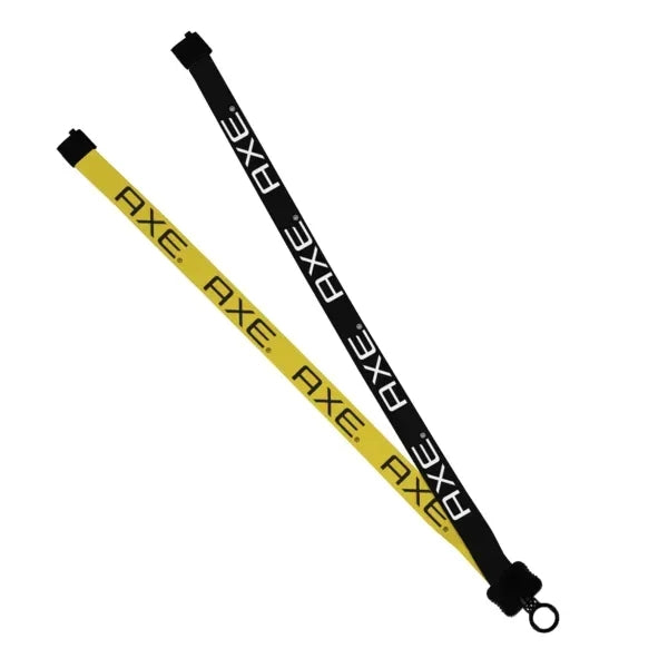 3/4" Polyester Multicolor Lanyard w/ O-Ring