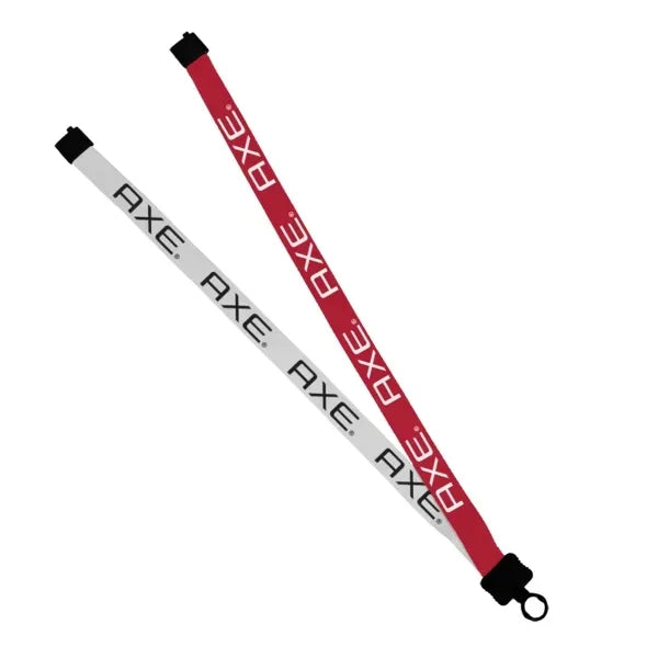 3/4" Polyester Multicolor Lanyard w/ O-Ring