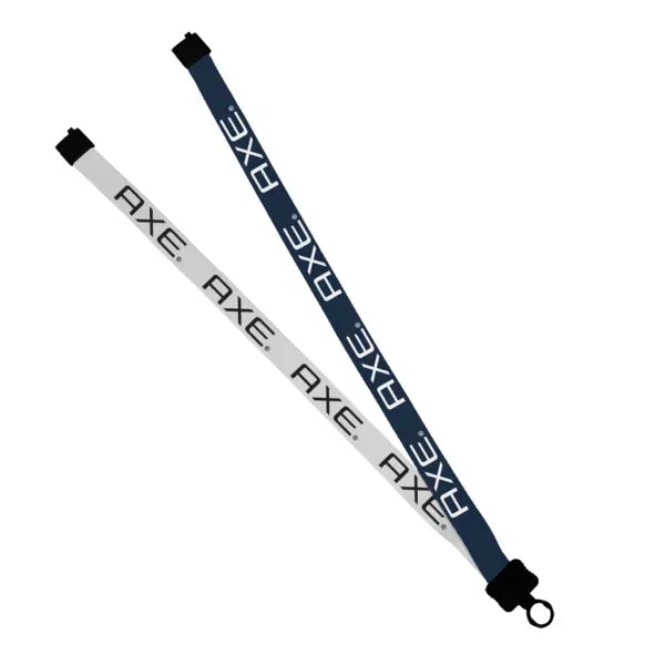 3/4" Polyester Multicolor Lanyard w/ O-Ring