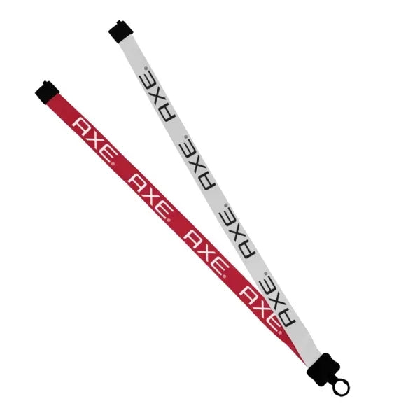 3/4" Polyester Multicolor Lanyard w/ O-Ring