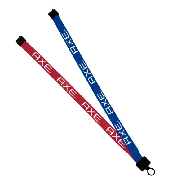 3/4" Polyester Multicolor Lanyard w/ O-Ring