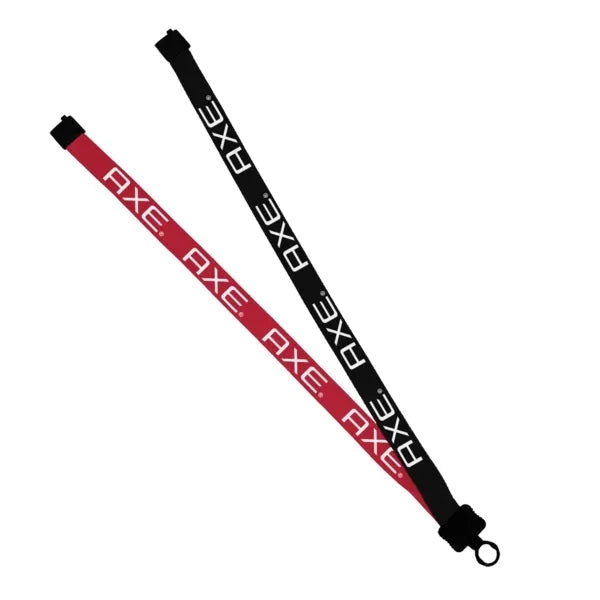 3/4" Polyester Multicolor Lanyard w/ O-Ring