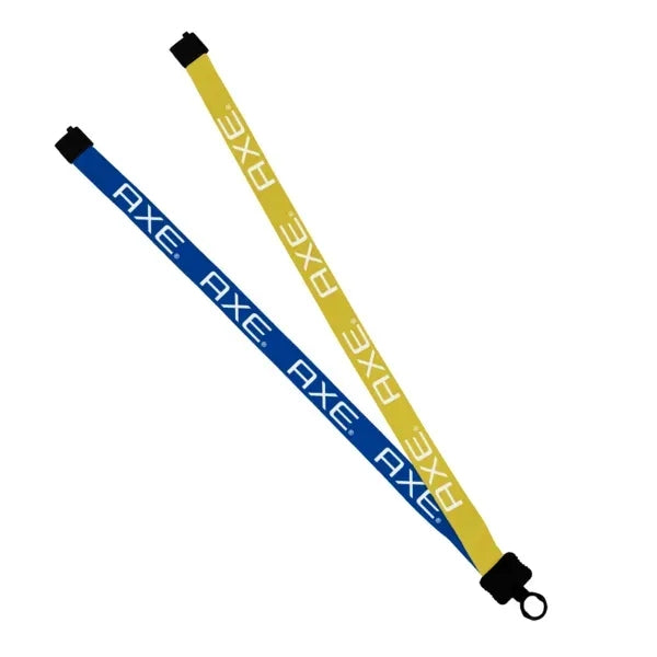 3/4" Polyester Multicolor Lanyard w/ O-Ring