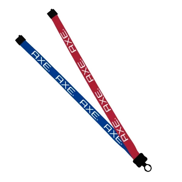 3/4" Polyester Multicolor Lanyard w/ O-Ring