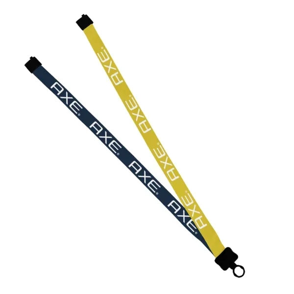 3/4" Polyester Multicolor Lanyard w/ O-Ring
