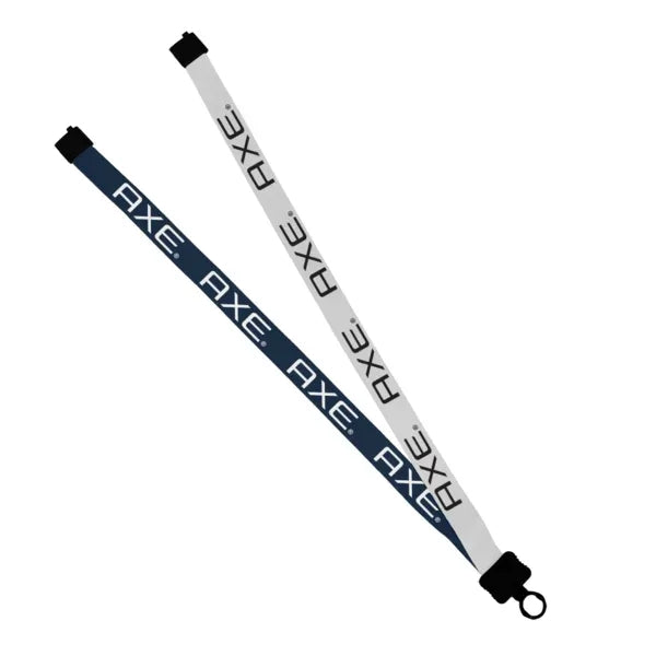 3/4" Polyester Multicolor Lanyard w/ O-Ring