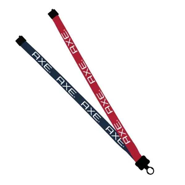 3/4" Polyester Multicolor Lanyard w/ O-Ring