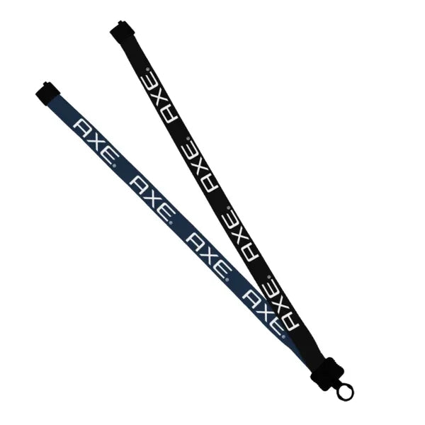 3/4" Polyester Multicolor Lanyard w/ O-Ring