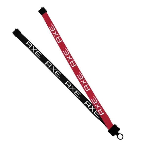 3/4" Polyester Multicolor Lanyard w/ O-Ring