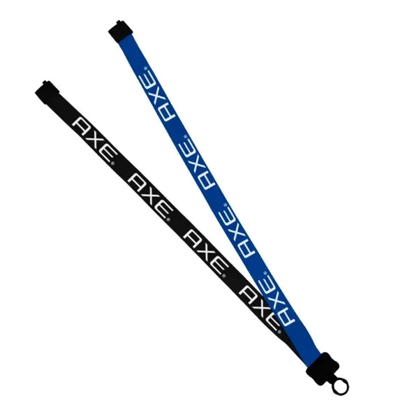 3/4" Polyester Multicolor Lanyard w/ O-Ring