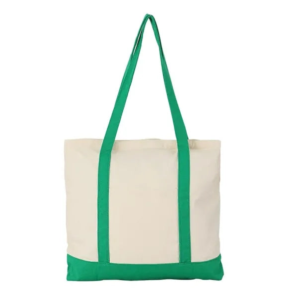 Canvas Tote Bag with an External Pocket