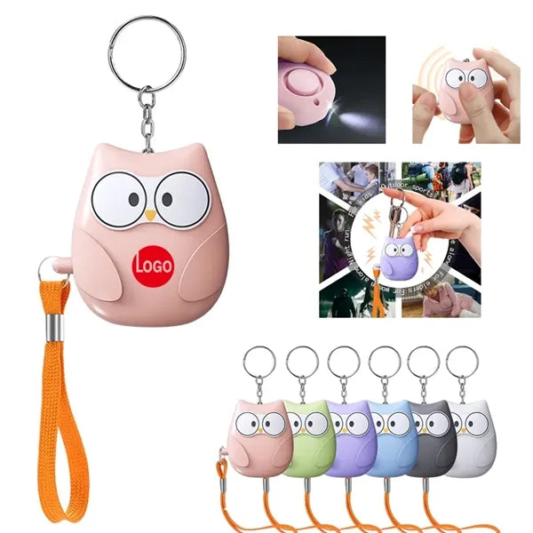 Cartoon Safety Alarm Keychain
