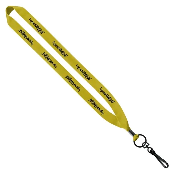 3/4" Polyester Lanyard with Metal Crimp & Swivel Snap Hook
