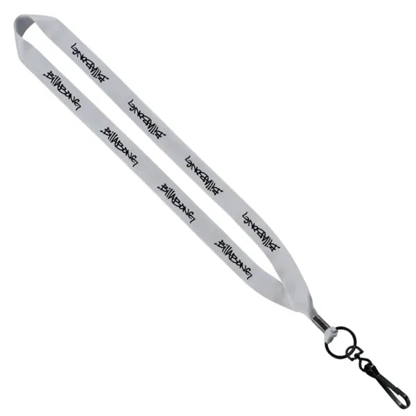 3/4" Polyester Lanyard with Metal Crimp & Swivel Snap Hook