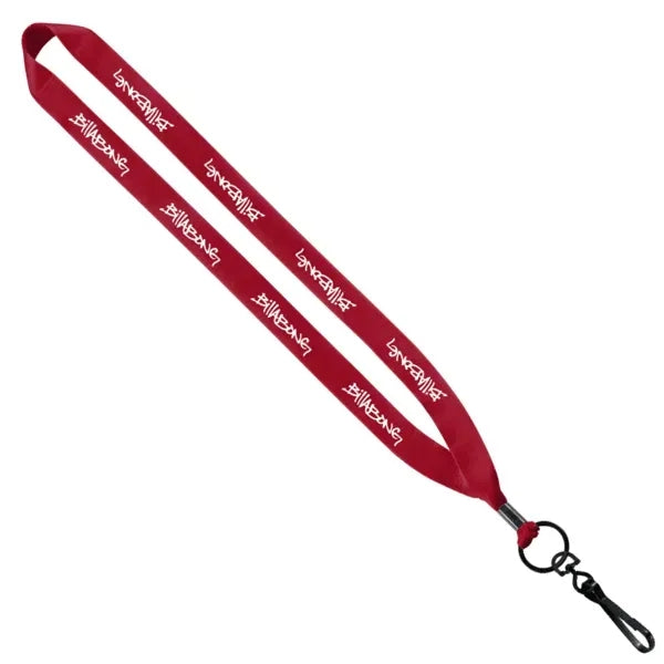 3/4" Polyester Lanyard with Metal Crimp & Swivel Snap Hook
