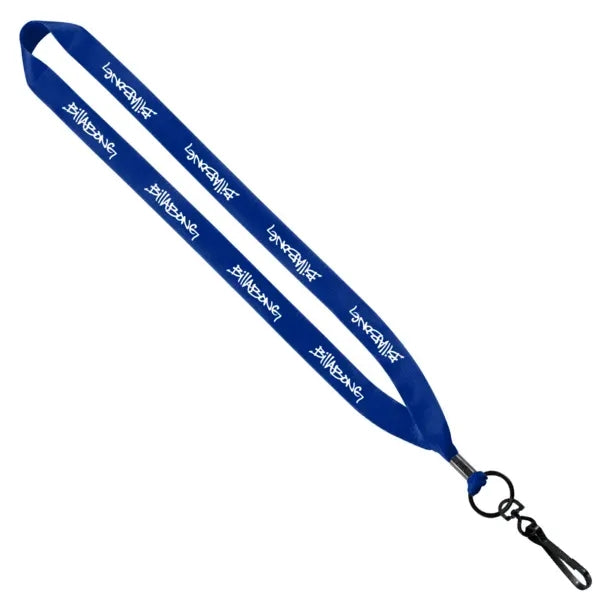3/4" Polyester Lanyard with Metal Crimp & Swivel Snap Hook