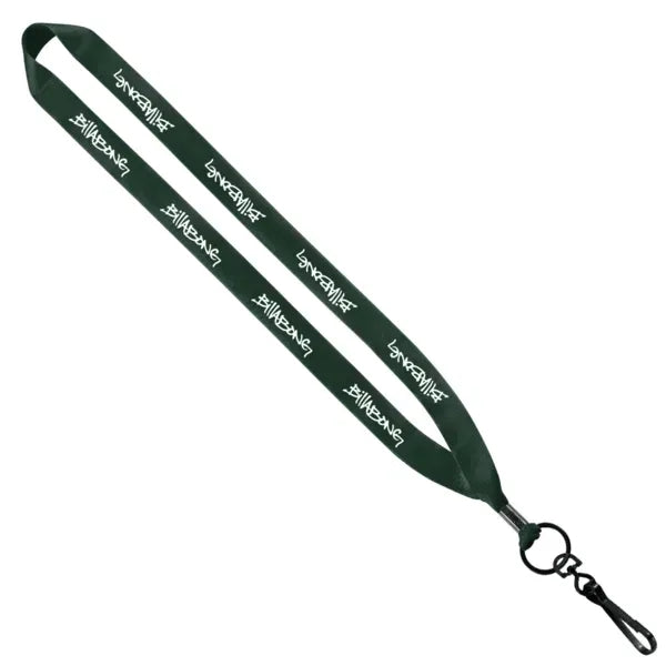3/4" Polyester Lanyard with Metal Crimp & Swivel Snap Hook