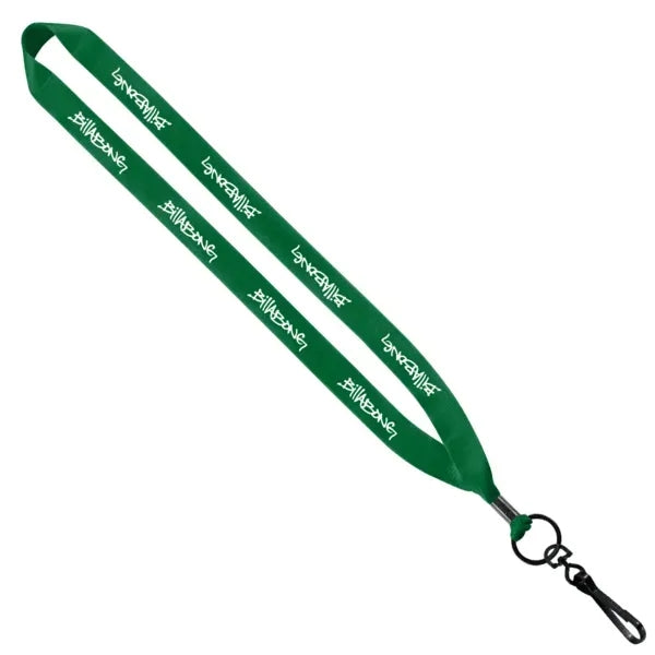 3/4" Polyester Lanyard with Metal Crimp & Swivel Snap Hook